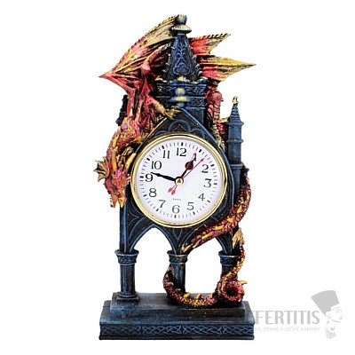 Time Guardian Dragon Statuette and Clock