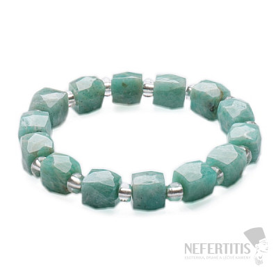 Amazonite cut and seed beads bracelet RB Design 138