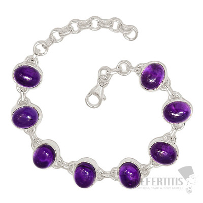 Amethyst bracelet silver Ag 925 B377