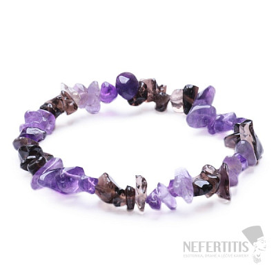Amethyst and amethyst bracelet chopped