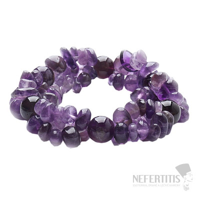 Amethyst-Luxusarmband mit Perlen geschliffen