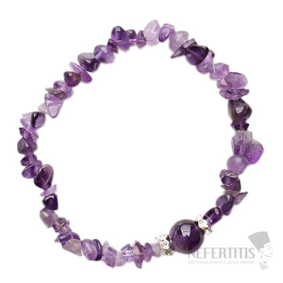 Amethyst extra Armband mit einer Perle gehackt