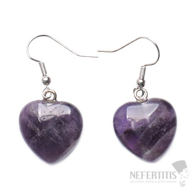 Amethyst-Herz-Ohrringe