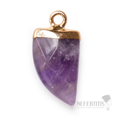 Amethyst Facettenanhänger Haifischzahn