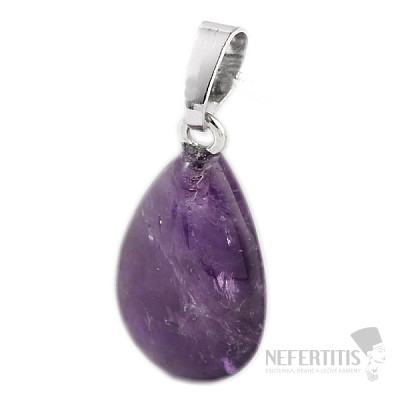 Amethyst pendant in the shape of a drop