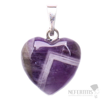 Amethyst-Anhänger in Form eines Herzens