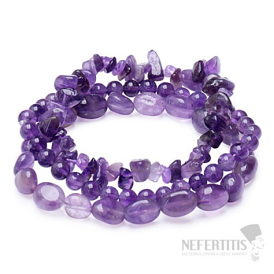 Set of three amethyst bracelets