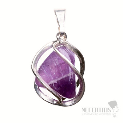 Amethyst im Käfiganhänger