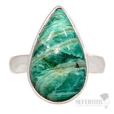 Amazonit prsteň striebro Ag 925 R935