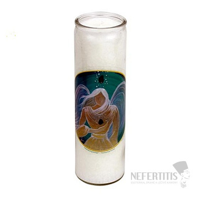 Große Kerze im Glas Angel mit dem Duft von Myrrhe und Weihrauch