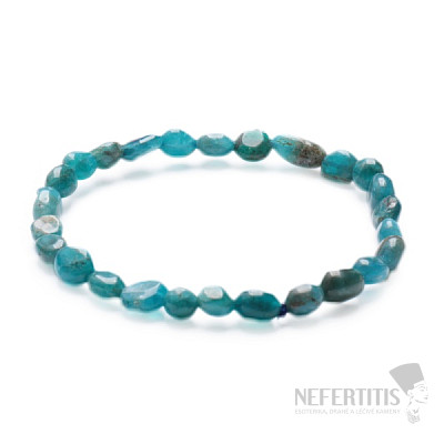 Apatite bracelet made of oval stones