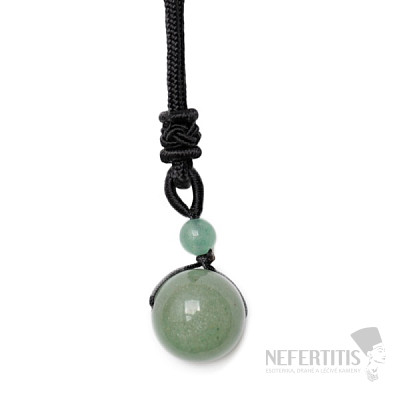 Aventurine green pendant ball nylon string adjustable length