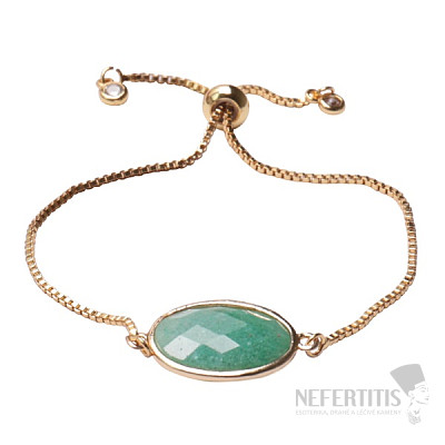Amazonite cut oval bracelet drawstring