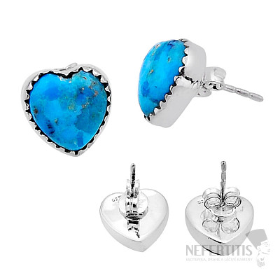 Tyrkys Mohave náušnice stříbro Ag 925 54946