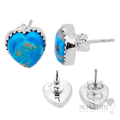 Tyrkys Mohave náušnice stříbro Ag 925 54949