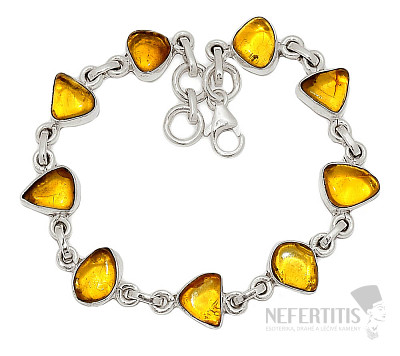 Jantár náramok striebro Ag 925 B40