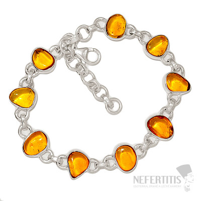 Jantar náramek stříbro Ag 925 B60