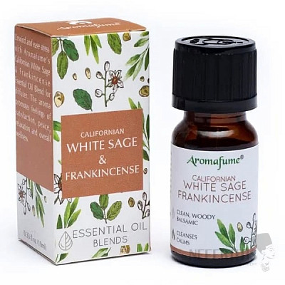 Aromafume Bílá šalvěj a Kadidlo směs 100% esenciálních olejů 10 ml