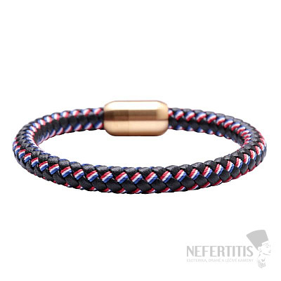 Men's leather fashion bracelet tricolora