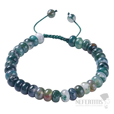 Indian agate rondelki bracelet 8 mm