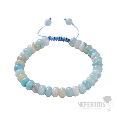 Amazonite rondelki bracelet