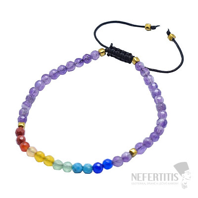 Amethyst chakra bracelet standing
