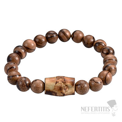 Men's bracelet made of wooden beads