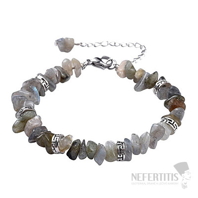 Tibetan style beaded labradorite bracelet