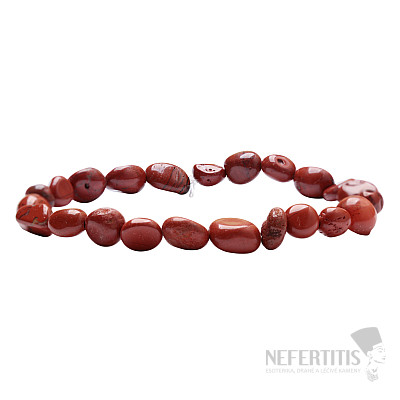 Jasper red children's bracelet made of tumbled stones