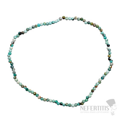 Turquoise bracelet with cut beads 2 mm