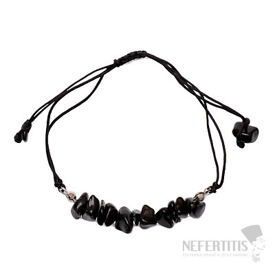 Obsidianarmband mit Kordelzug