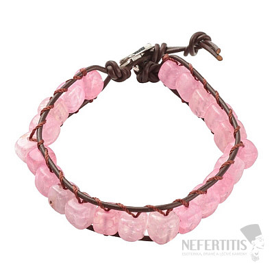 Achatrosa geflochtenes Armband aus Knochen