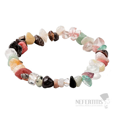 Children's bracelet made of a mix of semi-precious stones
