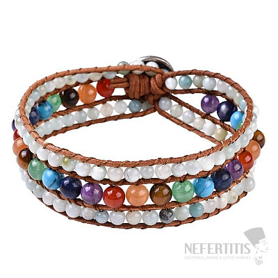 Amazonite bracelet with semi-precious stones