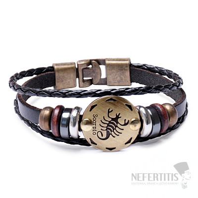 Lederarmband für Skorpionzeichen