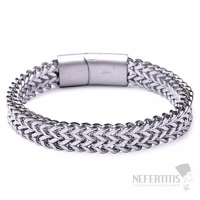 Wheat chain bracelet stainless steel in silver color