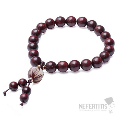 Buddha Mala Sandelholz Armband mit Lotus