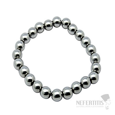 Hematit náramok z korálikov 8 mm