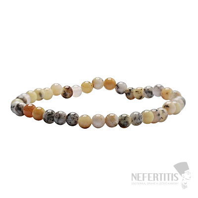 Yellow opal bead bracelet 4 mm