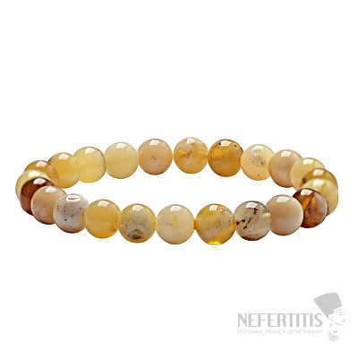 Yellow opal bead bracelet 8 mm