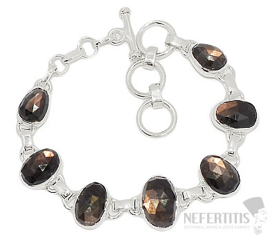 Zawadi gold sapphire bracelet silver Ag 925 B28