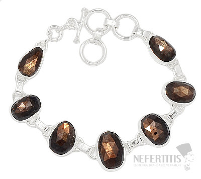 Zawadi gold sapphire bracelet silver Ag 925 B38