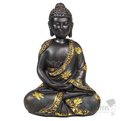 Buddha meditujúci zlatý starožitný vzhľad