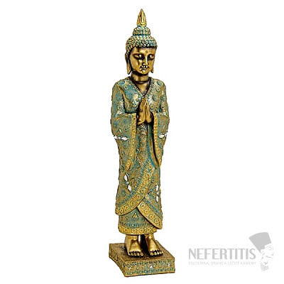 Buddha praying Thai statuette colored 55 cm