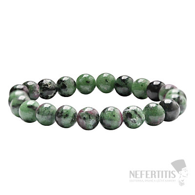 Rubin-in-Zoisit-Perlenarmband 8 mm