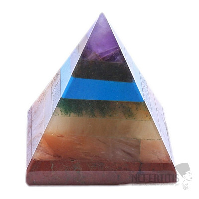 Chakra pyramid of seven semi-precious stones