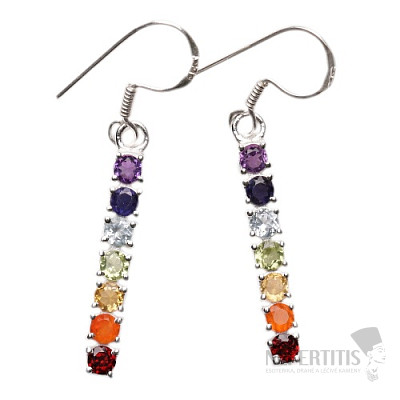 Chakra earrings short silver Ag 925