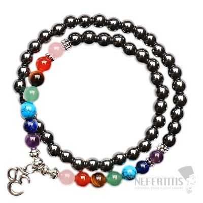 Double hematite chakra bracelet