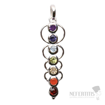Chakra pendant Caduceus 2 silver Ag 925