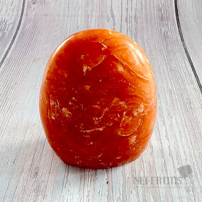 Calcite orange polished large freeform Madagascar 12